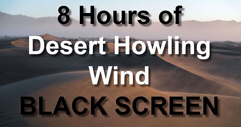 Desert howling wind sounds | Get ready to sleep! | 8 hours BLACK SCREEN #relax #wind #desert