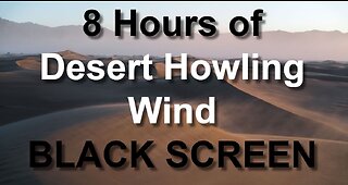 Desert howling wind sounds | Get ready to sleep! | 8 hours BLACK SCREEN #relax #wind #desert