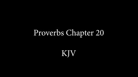 Proverbs Chapter 20 KJB