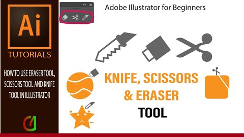 Illustrator CC Tutorial : Eraser Tool, Scissor Tool and Knife Tool | Bangla Tutorial |
