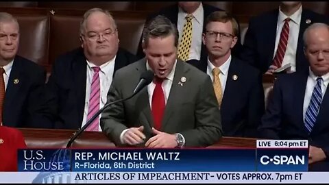 🔴👀🔴 Rep. Michael Waltz: Voting NO on impeaching President Trump