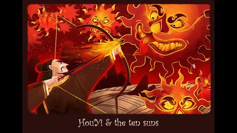 HouYi and the 10 suns #shorts A Mid-Autumn Festival story