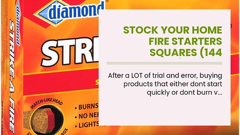 Stock Your Home Fire Starters Squares (144 Squares) - Eco-Friendly Fire Starters - No Kindling...