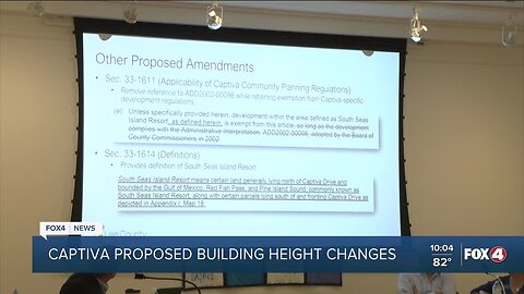 Proposed building height changes to Captiva Island
