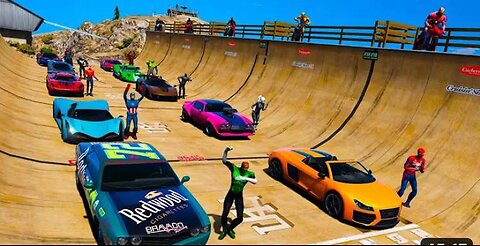 Challenge Spiderman Cool Cars on Ramp-GTA 5 MODS