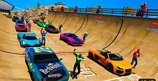 Challenge Spiderman Cool Cars on Ramp-GTA 5 MODS