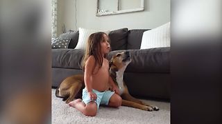 Dog Loves To Sing Along With His Human