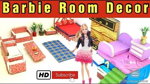 DIY | Cardboard Fancy Room Decoration | Barbie Room