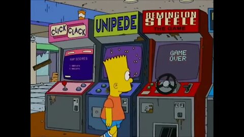 Bart Goes To Blips Arcade