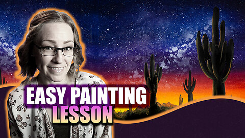 Full Acrylic Painting Lesson - Desert Night