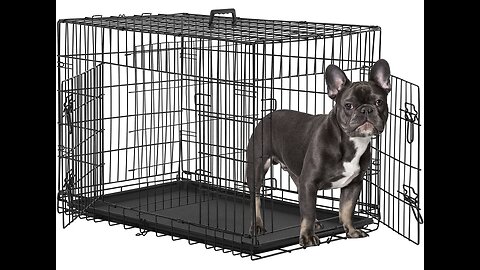 Review Large Dog Crate Dog Cage Medium Dog Kennel Animal Pet Crate Pet Cage Metal Wire Double D...