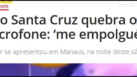 SE FEROU !!Tico Santa Cruz quebra o dente com o microfone: ‘me empolguei’