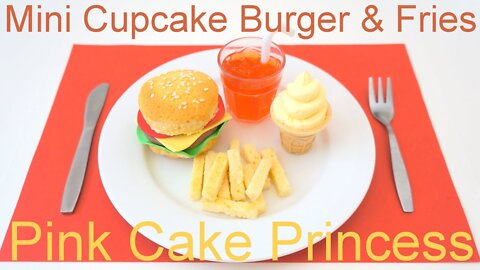 Copycat Recipes April Fools' Prank Trick Food Recipe - Mini Cupcake Burger & Fries Meal Cook Recipe