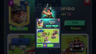 Mineiro nível máximo #shorts #clashroyale #clash #royale