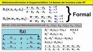 Möbiustransformation ►Doppelverhältnis 3 ►Invarianz des DV unter einer MT