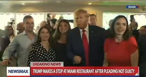President Trump in Miami restaurant after being released