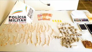 Operação da PM: drogas munições e objetos apreendidos e homem preso na zona rural de Coluna