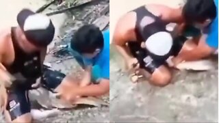 This Man Caught The Fish In An Unusual Way.