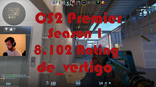 CS2 Premier Matchmaking - Season 1 - 8,308 Rating - de_vertigo