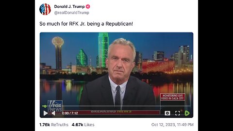 So Much For RFK Jr. Being a Republican!