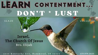 LEARN CONTENTMENT... DON’T LUST