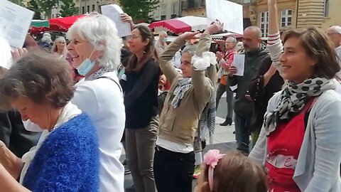 França - Aix en Provence: Manifestação cultural pela liberdade, uma das 180 pelo mundo no 15/5/21