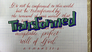 Copperplate Calligraphy Romans 12:2