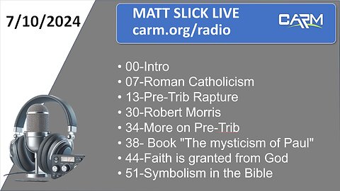 Matt Slick Live, 7/10/2024