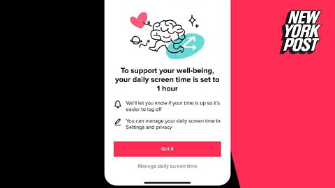 TikTok will limit screen time for users under-18 to 60 minutes a day