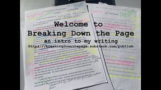 Welcome to Breaking Down the Page & Substack