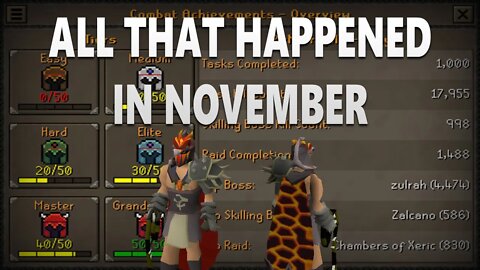 Osrs Combat achievements update and much more Recap November 2020
