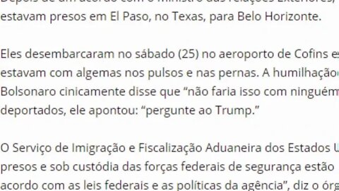 ALGEMADOS? Bolsonaro dá LUZ VERDE e Trump inicia deportação em massa de brasileiros