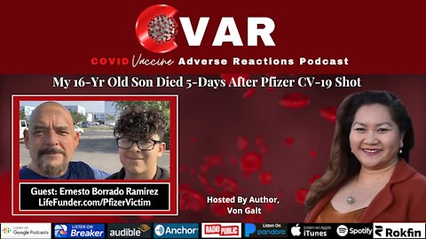 My 16-Yr Old Son Died 5-Days After Pfizer CV-19 Shot w/Ernest Ramirez