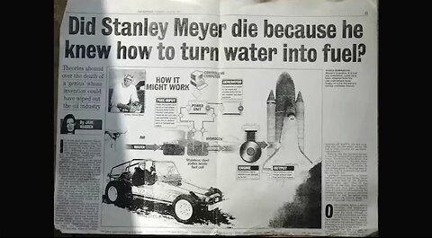 Car That Runs on Water Inventor Killed For Refusing to Sellout to Big Oil. Stanley Meyers Hydro-Cell