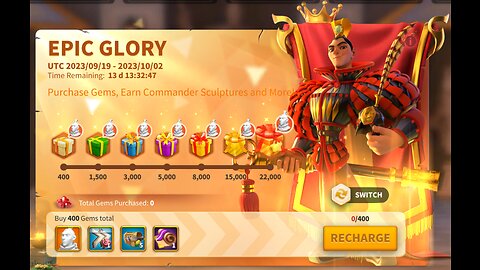 Rise of Kingdoms - Epic glory event 2023 and the new commander Liu Che