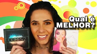 Comparação Paleta CORES 2 X CANSEI DE SER BEGE | LFPRO e Duda Fernandes + teste pincel da 7 Colors