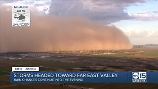 Large wall of dust moves into the Phoenix area Friday