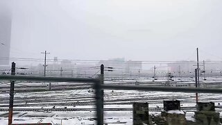 High Speed Long Island Rail Road across Snowy Queens ❄️