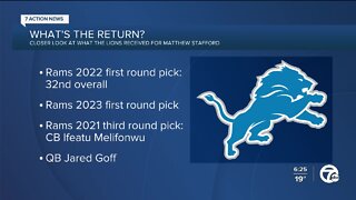 What's the return? Looking at what the Lions got in the Matthew Stafford trade