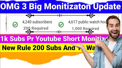 3 Biggest YouTube Monetization Update | YouTube Monetization Policy New Changes