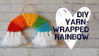 DIY Yarn-Wrapped Rainbow Craft - Noah's Ark