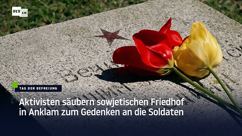 Zum Tag der Befreiung: Aktivisten säubern sowjetischen Soldatenfriedhof in Anklam