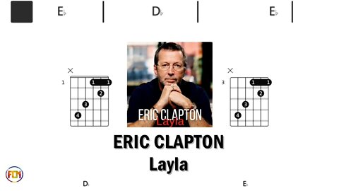 ERIC CLAPTON Layla - (Chords & Lyrics like a Karaoke) HD