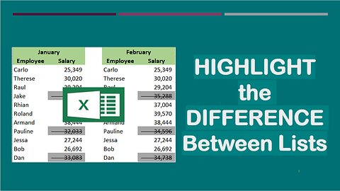 DIFFERENCE BETWEEN LISTS: HOW TO IDENTIFY AND HIGHLIGHT UNIQUE VALUES IN EXCEL