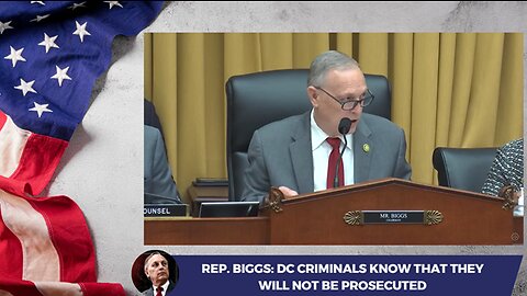Rep. Biggs: DC Criminals Know That They Will Not Be Prosecuted