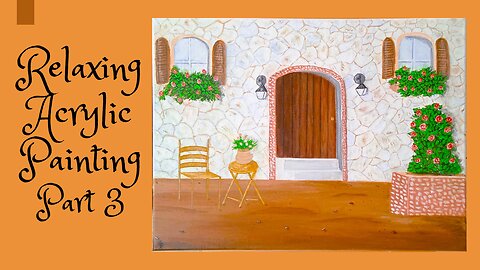 MAGICAL STONE HOUSE COMING TO LIFE! | Acrylic Painting Tutorial Part 3: Windows & Outdoor Wall Lamp