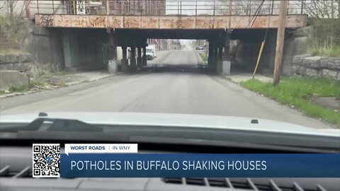 Neighbors say potholes are so bad, they're shaking homes in Buffalo