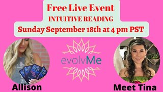 FREE LIVE Event INTUITIVE READING SAT 18TH 4 PM PST