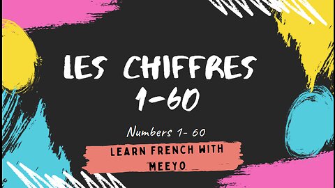 Numbers from 1-60 in french