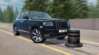 Rolls-Royce Cullinan vs Bollard – BeamNG.Drive